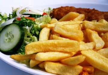 photo of a plate of food from a fish fry