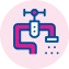 Plumbing services icon – wrench and house outline